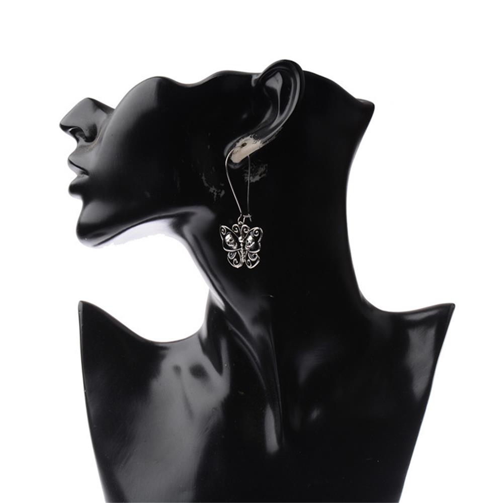 1 Đôi Khuyên Tai Dạng Móc Hình Đầu Lâu/Bướm Phong Cách Gothic Cổ Điển Thời Trang