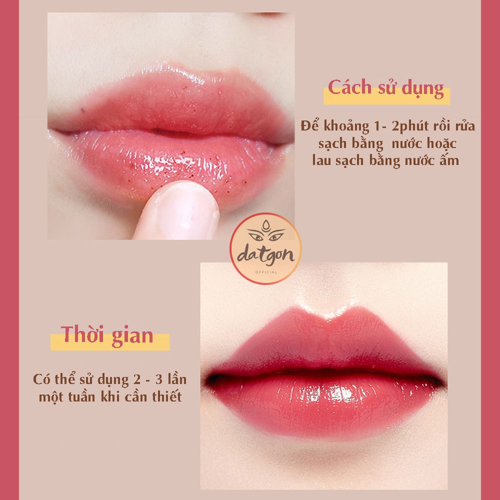 Tuýp tẩy da chết môi Kissbeauty, tẩy tế bào môi chết nội địa dưỡng ẩm màu cà phê tiện lợi