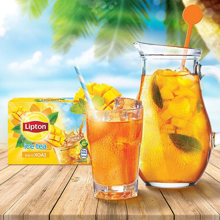 Trà xanh uống liền Lipton.