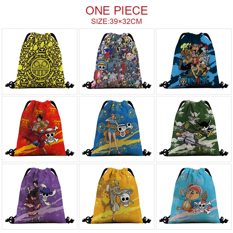 Ba Lô Dây Rút Hoạt Hình One Piece Nhiều Màu Sắc