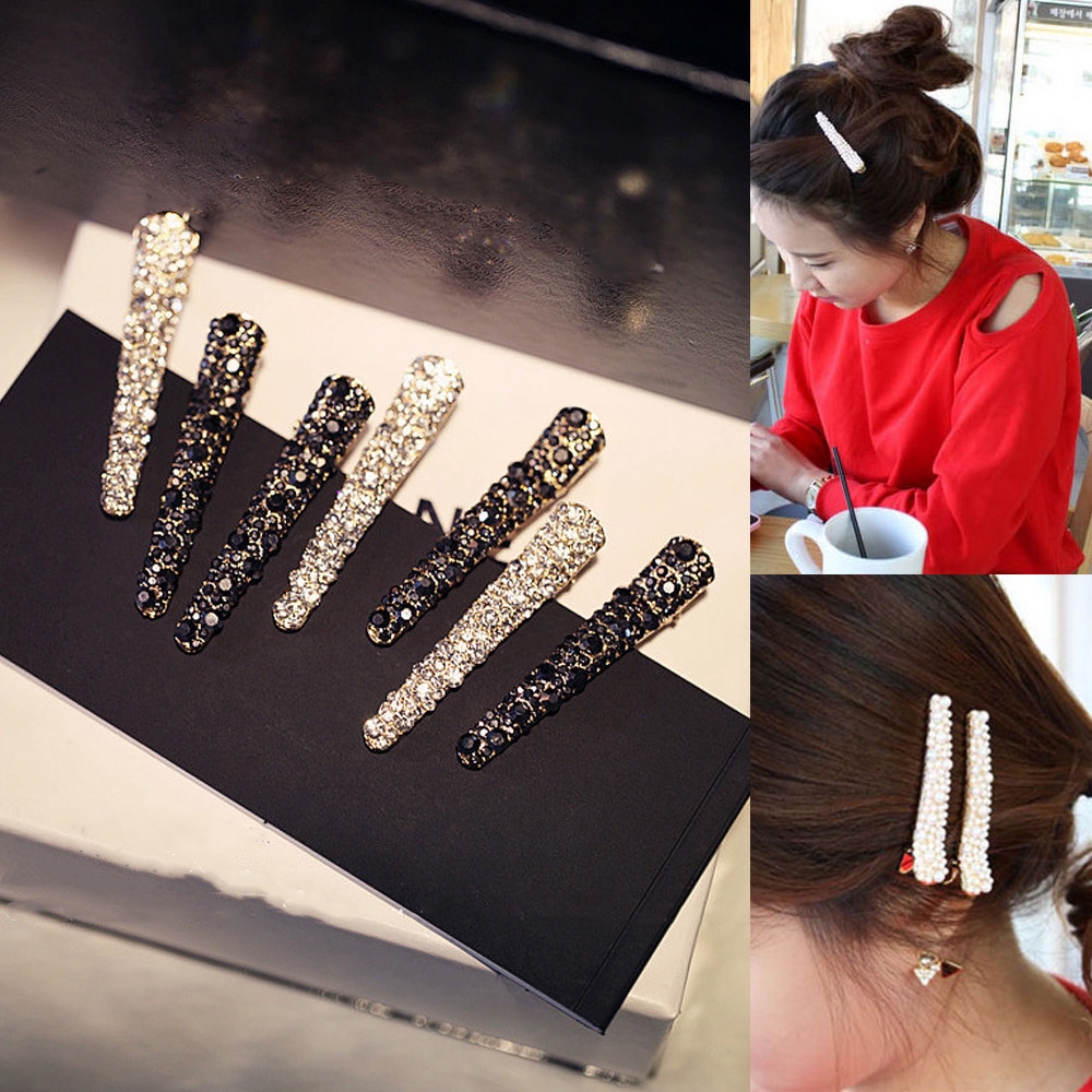 Kẹp tóc ngọc trai kim loại phong cách Hàn Quốc cho nữ ( 4 màu )