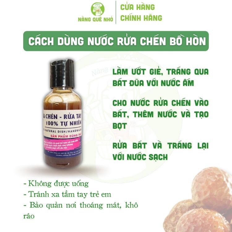 Nước Rửa Chén Bồ Hòn The Moshav Farm Size Mini