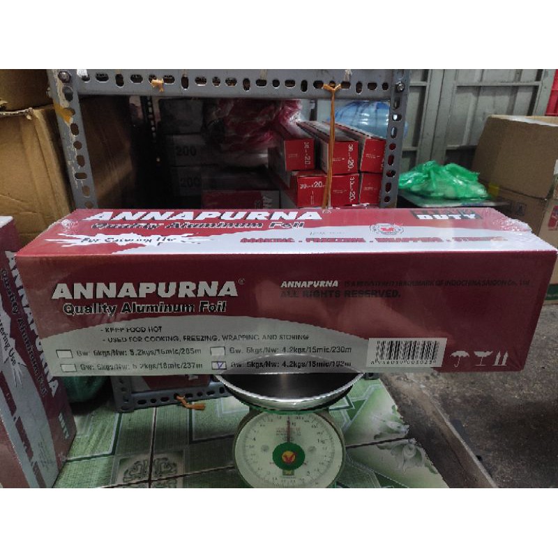 Giấy Bạc nướng cuộn AnNaPuRNa 45 x 5kg