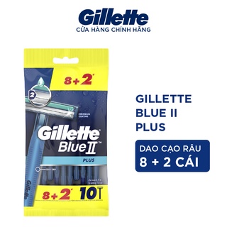Dao cạo Gillette Blue II Plus Gói 8+2