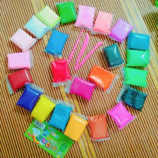 24 bịch đất sét tự khô/đất nặn tự khô , đất làm slime 24 màu