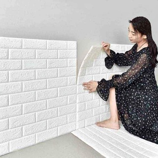 Xốp dán tường 70x77 dày 4mm dán tường đẹp, dễ lau chùi