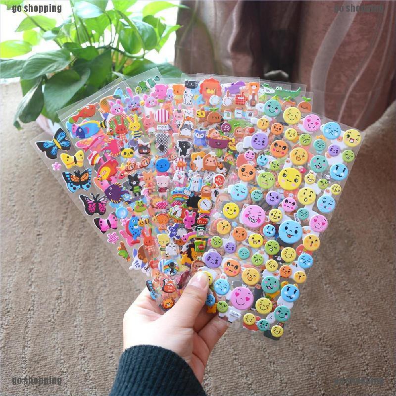 {go shopping}Cute Diary Decor Kids Stickers 3D PVC Korea Stationery Kindergarten Gift Children Toys