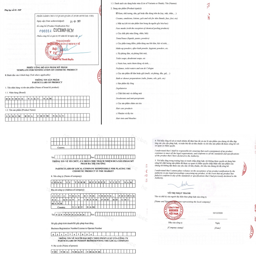 Dầu dưỡng Hoa Chùm Ngây Heebee ngăn ngừa lão hóa da và tóc 20ml | BigBuy360 - bigbuy360.vn