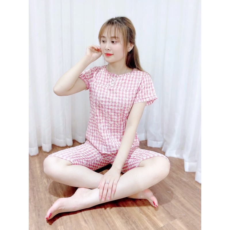 💜 FREESHIP 💜 Đồ bộ lửng sọc mặc nhà