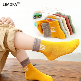 LJMOFA KIDS Set 5 Đôi Vớ Cotton Cao Cấp Thoáng Khí Thoải Mái In Họa Tiết Hoạt Hình Dễ Thương Phong Cách Hàn Quốc Cho Bé Trai / Gái 1-11 Tuổi