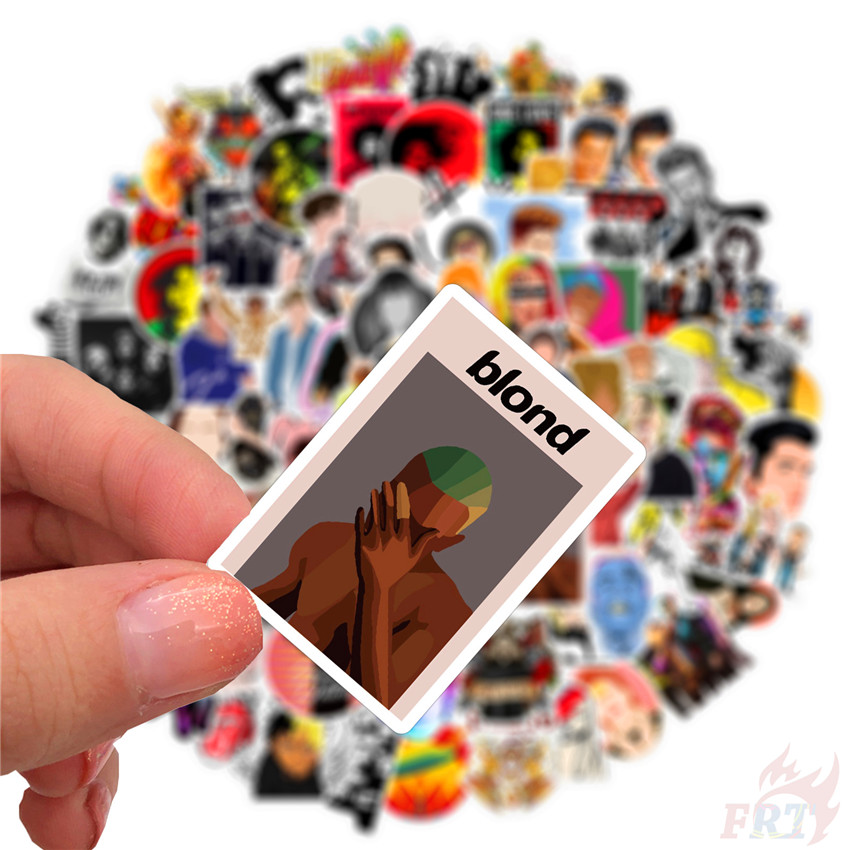 Bộ 100 Miếng Dán Chống Thấm Nước Hình Ca Sĩ Nhạc Rock