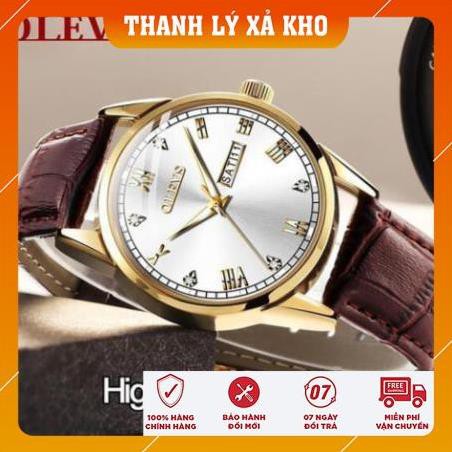[Chính Hãng 100%] Đồng Hồ Nam - Đồng hồ thời trang nam OLEVS OL6602 dây da chính hãng size 40mm