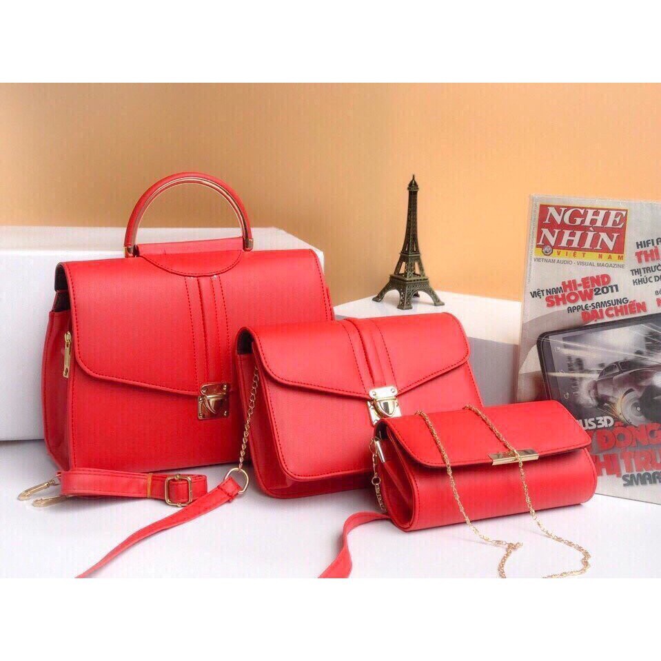 COMBO BỘ 3 TÚI XÁCH NỮ GIÁ RẺ ĐẸP TỐT GANBAM