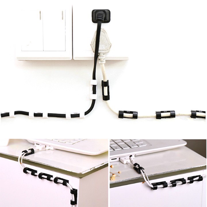 [❌GIÁ SỈ❌] Bộ 20 Nẹp Cố Định Dây Điện Kẹp Giữ Cáp Sạc Nẹp Dây Điện Chống Rối 88068