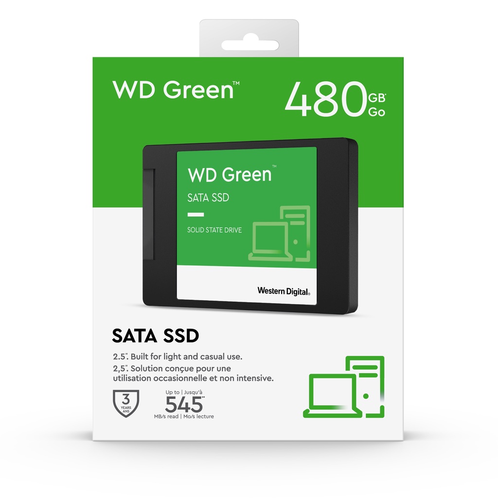 Ổ cứng SSD Western Digital green Sata III 480GB WDS480G3G0A - New version 2022