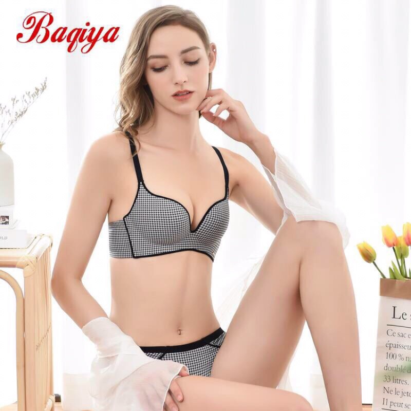 Áo Lót Su Thông Hơi Không Gọng Nâng Ngực Kẻ Ca Rô K68