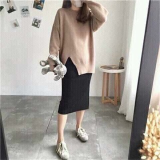 Chân váy len xẻ ( có ẢNH THẬT )