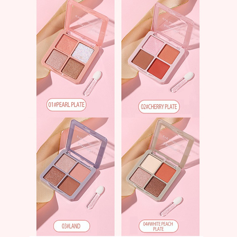 [Hàng mới về] Bảng phấn mắt LAMEILA trang điểm mắt bốn màu sắc ánh nhũ chống thấm nước | BigBuy360 - bigbuy360.vn