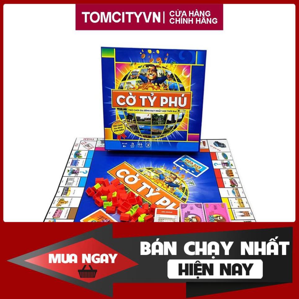 Cờ Tỷ Phú Việt Nam - Trò chơi gia đình rèn luyện tư duy tài chính hay nhất mọi thời đại (hộp to cứng)