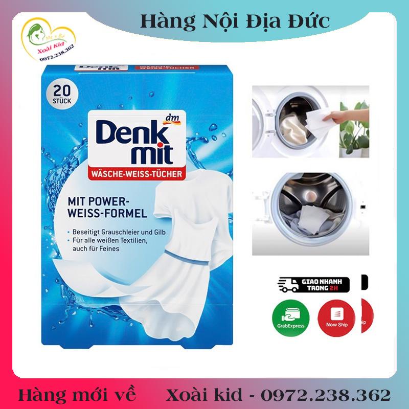 [auth] [Nội địa Đức Đủ Bill] Giấy tẩy trắng quần áo Denkmit hộp 20 tờ [Hot]