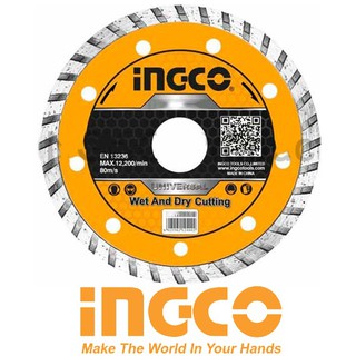 Ingco đĩa cắt gạch đa năng 180mm 125mm 5inch lỗ 22,2mm turbo diamond disc dmd031252