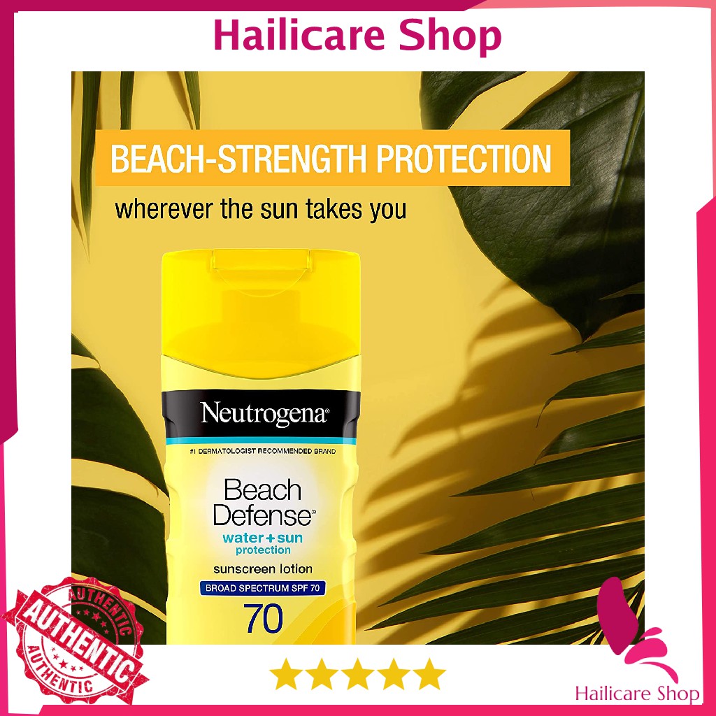 [Nhập Mỹ] Kem chống nắng Neutrogena Beach Defense Body Sunscreen Lotion With SPF 70