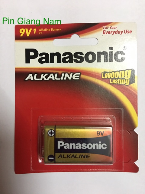 Pin 9v vuông Panasonic Alkaline 6LR1T/1B vỉ 1 viên