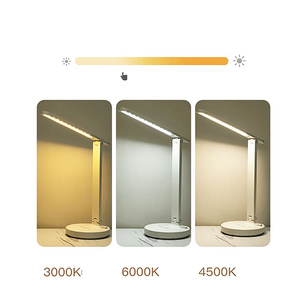 Đèn bàn học ánh sáng vàng trắng pin sạc 4000mAh model SL-898 công suất 9W với 3 chế độ sáng trắng, vàng, trắng ấm