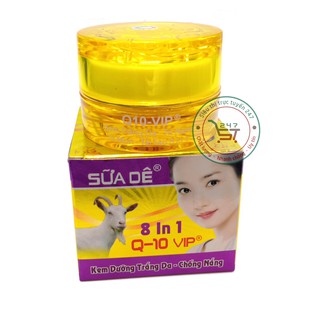 Kem trắng da - ngăn ngừa mụn - nám - tái tạo da 8 in 1 q10 - sữa dê 30g