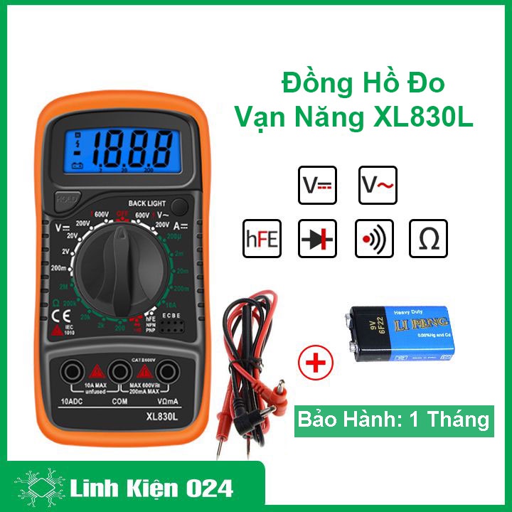 Đồng hồ đo điện XL830L, XL 830 nhỏ gọn (Có Sẵn Pin)