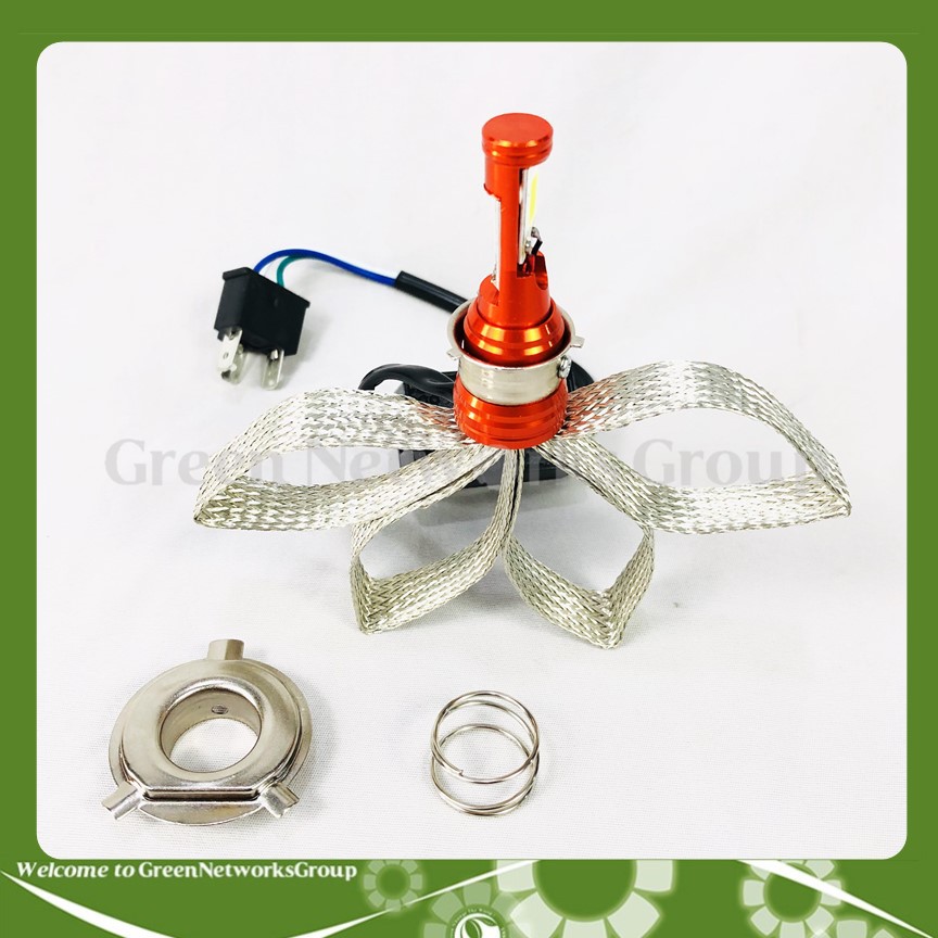 Đèn Led râu tản nhiệt chân H4 2 tim 20W Greennetworks