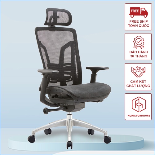 Ghế công thái học Nghia Furniture Ergonomic Butterfly 01 B01 hỗ trợ ngồi làm việc đúng tư thế