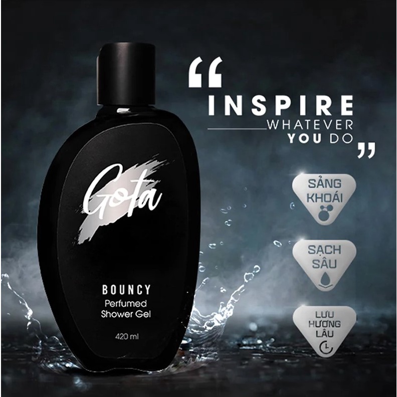 Sữa Tắm Hương Nước Hoa Dành Cho Nam Gota Bouncy Perfumed Shower Gel For Men 420ml