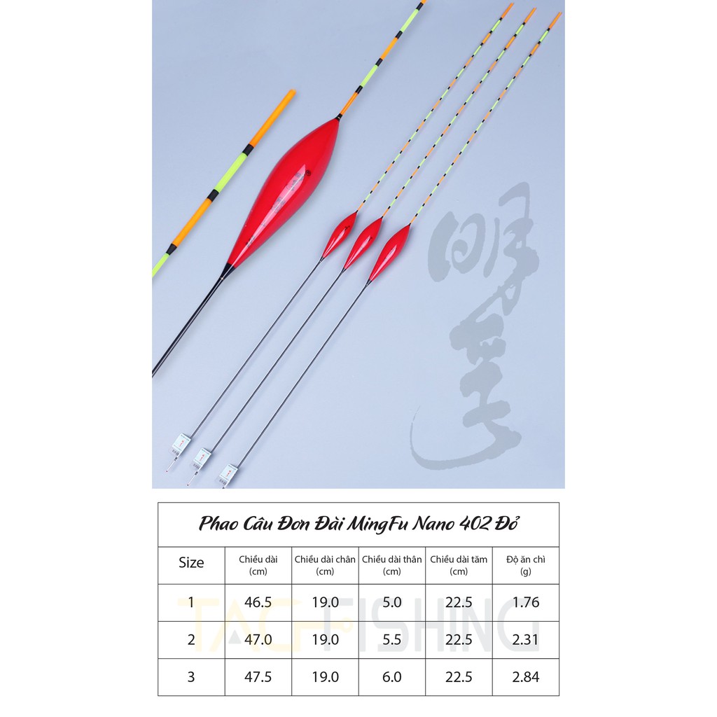 Phao Câu Đơn Đài - MingFu Nano 402 Đỏ