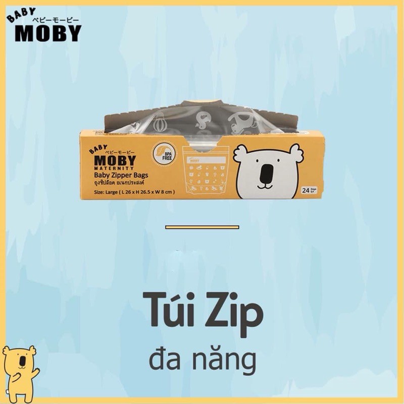 Túi zip đa năng moby thái lan chính hãng