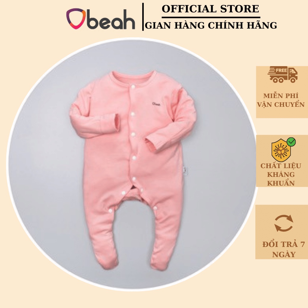 Bodysuit cho bé liền tất chất liệu vissco kháng khuẩn size Newborn, 59, 66 tất liền full màu cho bé yêu OBEAH