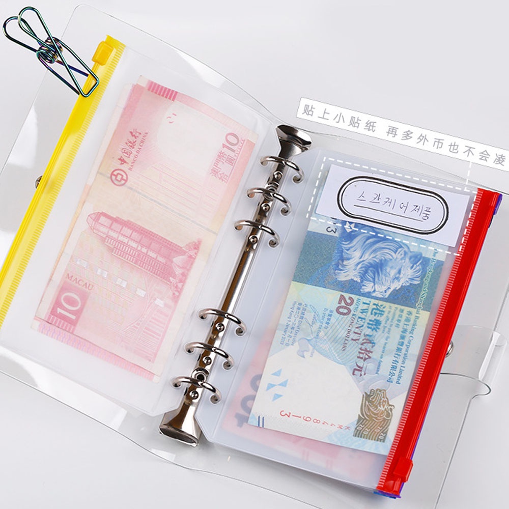 Bìa Kẹp Hồ Sơ A5 A6 Bằng PVC Chống Thấm Nước Nhiều Màu Sắc