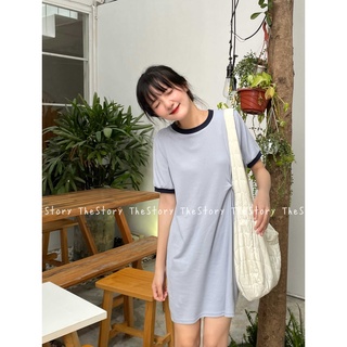 Đầm thun cổ polo d1054