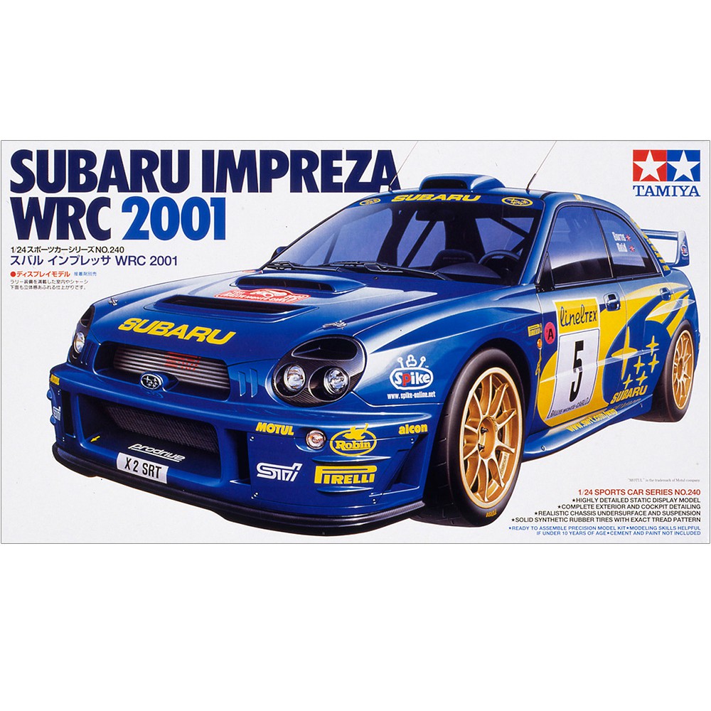 24240 Mô hình xe ô tô 1/24 SCALE SUBARU IMPREZA WRC 2001