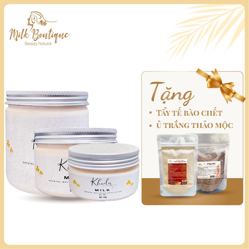 Kem dưỡng trắng da body K'HULA MILK, không bết rít, không lộ vân kem, hàng chính hãng Huyền Milk Boutique