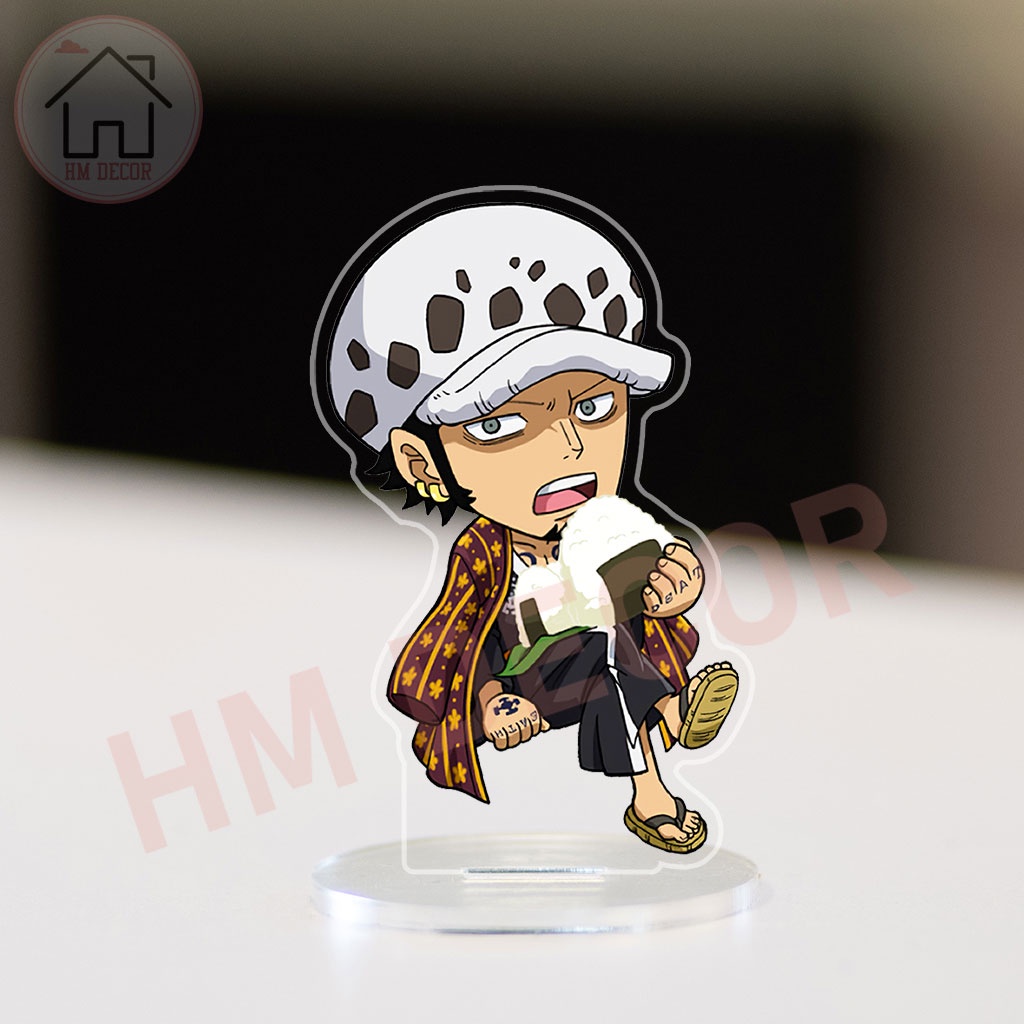 Mô hình nhân vật arcrylic anime One Piece Đảo Hải tặc Băng mũ rơm Luffy Nami decor góc học tập để bàn làm việc cao 8cm