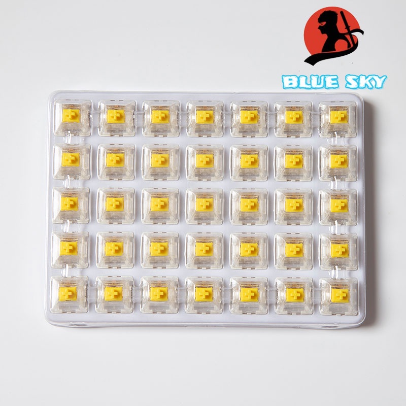 35 cái / hộp Gateron Pro Series 3-pin Nhà máy Bàn phím bôi trơn Công tắc màu trắng Công tắc màu vàng Công tắc màu bạc
