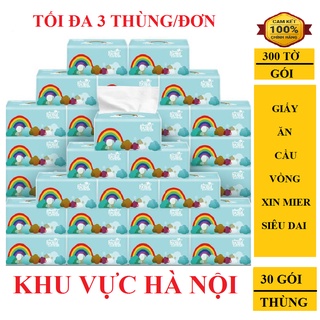 Thùng 30 gói giấy ăn cầu vồng xinmier chuẩn nội địa trung