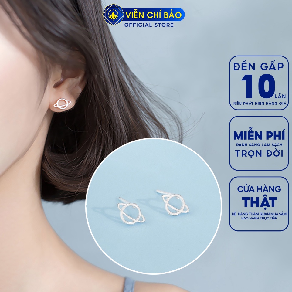 Khuyên tai bạc nữ Tiểu tinh cầu chất liệu bạc 925 thời trang phụ kiện trang sức nữ Viễn Chí Bảo E077