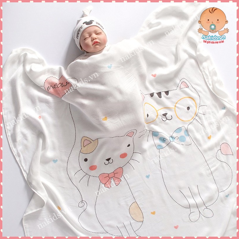 Chăn Lụa Cao Cấp FREESHIP Chăn Hè Điều Hòa SIêu Mềm Mại Cho Bé Kích Thước 110x110cm