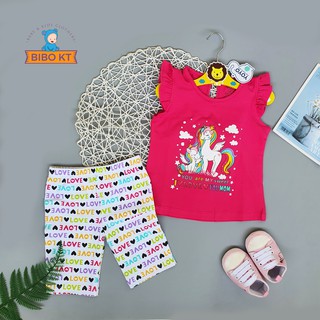 Bộ lửng cánh tiên cotton 100% siêu xịn hàng chính hãng Yoyo hình in Unicorn size đại XS- 2XL