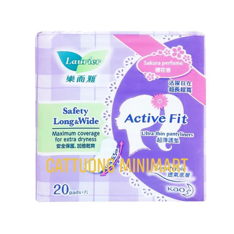 Băng vệ sinh hàng ngày Laurier Active Fit có hương 20 miếng