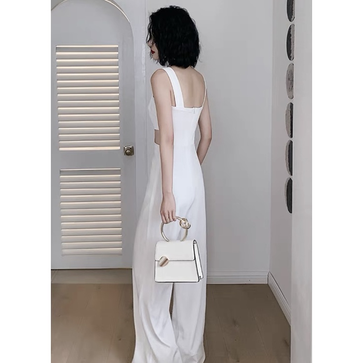 C36 Jumpsuit Dáng Dài Cut-Out Eo Co Dãn