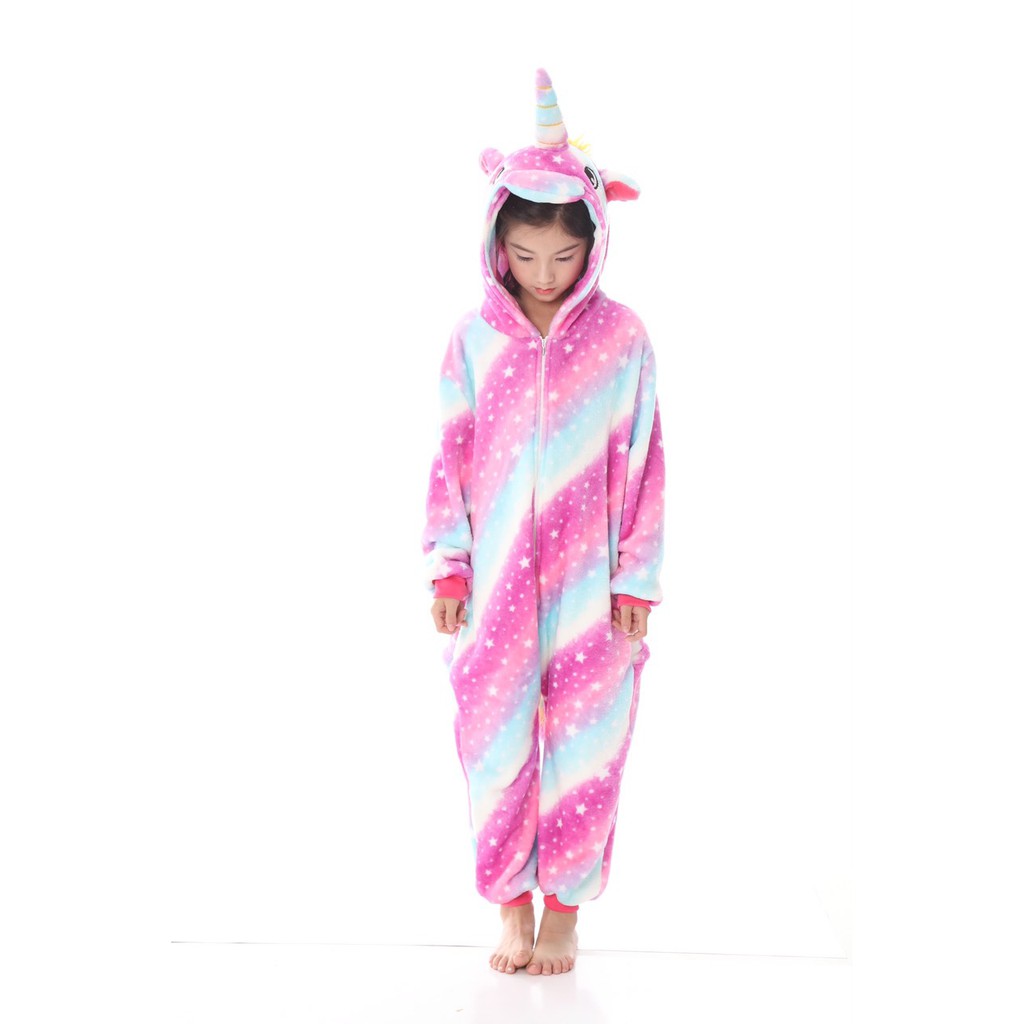 (TA24) Bộ Đồ Thú Unicorn Trẻ Em, Bộ Đồ Thú Liền Thân Unicorn Cho Bé