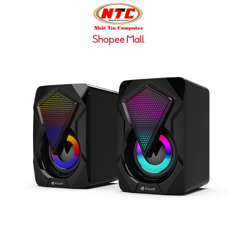 Loa vi tính Kisonli l-9090 LED RGB cực đẹp - chuyên nhạc và game (nhiều màu) Nhất Tín Computer